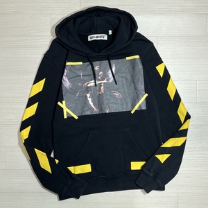 OFF-WHITE/オフホワイト/16AW/ CARAVAGGIO HOODIE/カラヴァッジョフーディ/プルオーバーパーカー/ブラック/両面・アームプリント