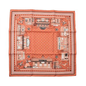 エルメス カレ55 Hermes Paris Station ブランドオフ HERMES シルク スカーフ シルク 中古 レディース