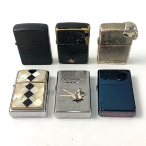 ★E10276/ZIPPO ジッポー/オイルライター/スカル ドクロ/スケーターガール 等/1997 他/まとめて/計6点セット/火花OK含 す