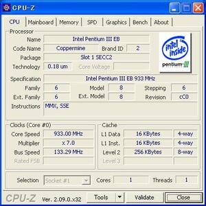 INTEL PentiumIII 933 MHz Slot1 Coppermine ヒートシンク付き 中古正常品