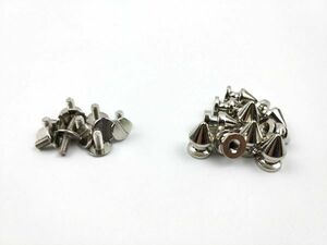 スタッズ ネジ式 鋲 8X12mm 10個セット シルバー DIY レザークラフトに