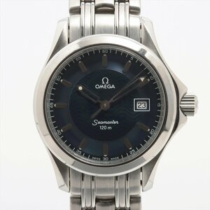 ■ 1円 ～ 中古品 参定16.5万■ OMEGA オメガ ■ シーマスター120 2571.81 Cal. 1424 ■ クォーツ ビンテージ ブルー 青 レディース 120m