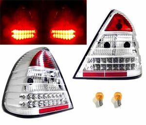 メルセデス ベンツ Cクラス W202 LED クリスタル テールランプ 左右 C200 C220 C230 C240 C280 テール リフレクター付 セダン