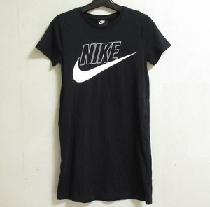 NIKE ガールズ ワンピース 黒 ブラック 150 ナイキ 子供 Tシャツ ワンピ ビッグスウッシュ ロゴ CU8375-010