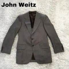 【John Weitz】 スーツセットアップ ジャケット ベスト ズボン 千鳥柄