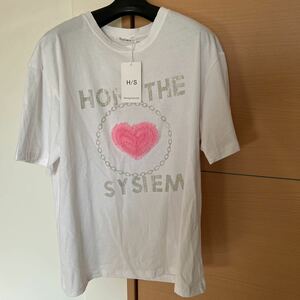 Tuziwu HONKTHE SYSIEM ハート柄　Tシャツ　スパンコール付き　未使用　フリーサイズ