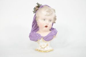 MEISSEN マイセン 置き物 フィギュリン フィギュア 陶器 高さ約27cm 女の子 紫