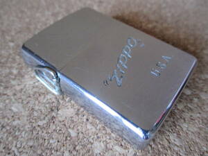 ZIPPO 『U.S.A. オリジナル イタリック 斜体 三角カン付き』1997年7月製造 ブラッシュ仕上げ サテン オイルライター ジッポー 廃版激レア