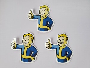 ボルトボーイ Vault Boy ステッカー ３枚セット Fallout フォールアウト