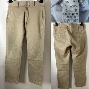 ★並品【国内正規品 USED】 Dickies ディッキーズ 181M40WD13 ローライズ ストレッチ テーパード ワーク パンツ サイズ W28 ベージュ系