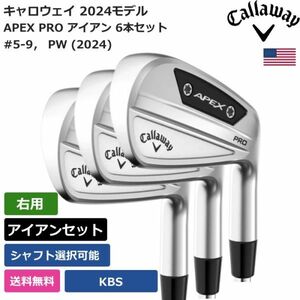 ★新品★送料無料★ キャロウェイ Callaway APEX PRO アイアン 6本セット #5-9， PW (2024) KBS 右利き用