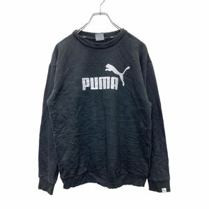 PUMA ロゴスウェット トレーナー Sサイズ プーマ ブラック 古着卸 アメリカ仕入 t2406-3737