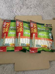 ライオン ペットキッス 犬用おやつ 食後の歯みがきガム 小型犬用 ジャンボパック 200g x 3袋 