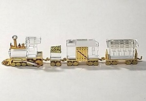 スワロフスキー Swarovski 2004年 廃盤品 『おもちゃの列車, ゴールドコーティング』SWAROVSKI