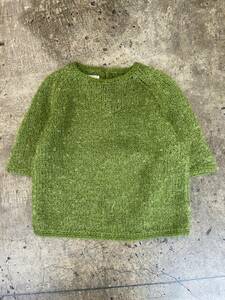 超希少！超美品！ITALY製！USA購入！50s 60s 70s 毛足長 Mohair 半袖 モヘアセーター ニット ショートスリーブ(S)T