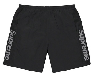 【新品】Supreme Mesh panel Water Short COLOR/STYLE：Black SIZE : Medium