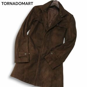 TORNADOMART トルネードマート 秋冬 ベルト付き★ マイクロ スエード シングル トレンチ コート Sz.M　メンズ　I4T02561_8#N