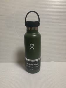 ☆未使用 HydroFlask HYDRATION ハイドロフラスク スタンダードマウス保温 保冷 ボトル 水筒 18oz スタンダードマウス 532m オリーブ