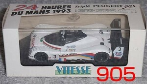 039A 1/43プジョー905 EVO1 ブラバム 3号ルマン1993優勝PEUGEOT