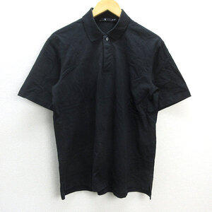 D■ユニクロ/UNIQLO +J リラックスフィット ポロシャツ 437824【M】黒/MENS/96【中古】