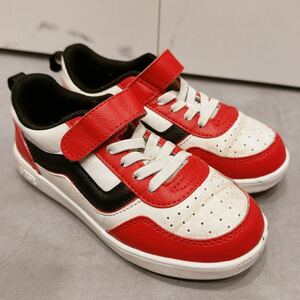 VANS キッズスニーカー　赤　19cm バンズ