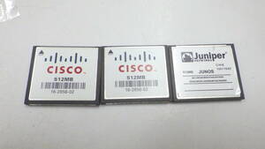 Cisco　juniper　コンパクトフラッシュ　CF　512MB　3枚セット　中古動作品　