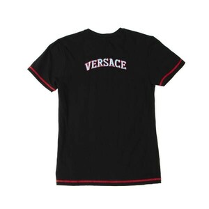 ヴェルサーチVERSACE MARE バックロゴTシャツ 黒赤水色M位