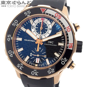 101729804 IWC International Watch Company アクアタイマー クロノグラフ IW376903 ブラック K18PG ラバー 腕時計 メンズ 自動巻 金無垢