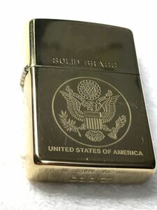 ZIPPO ジッポ ジッポー ビンテージ UNITED STATES OF AMERICA ソリッドブラス solidbrass 1993年製　中古品　アンティーク