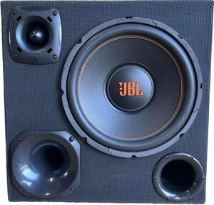 ウーファーボックスセット JBL バスレフ 3WAY ボックス　トランクオーディオ　外向き