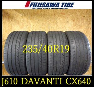 【J610】T5109104 送料無料◆2022年製造 約部山◆DAVANTI DX640◆235/40R19◆4本