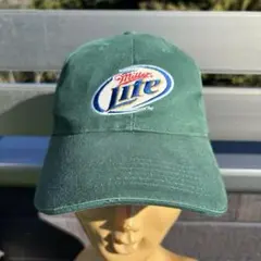 希少色 緑 miller Lite ミラーライト キャップ USA 企業 ビール