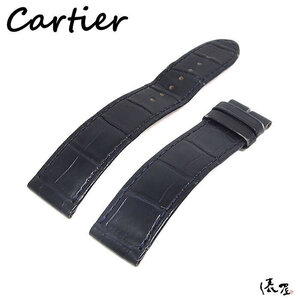 【カルティエ】純正ベルト 20.5mm ブラック クロコ 正規品 中古 Cartier 俵屋 PR50089