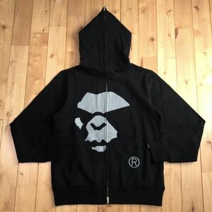 ★新品★ MAD FACE フルジップ パーカー ブラック Mサイズ a bathing ape BAPE full zip hoodie エイプ ベイプ アベイシングエイプ hbc152