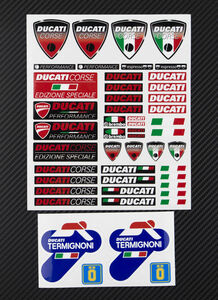 DUCATI CORSE ドゥカティ シェル ステッカー シール デカール セット 送料無料