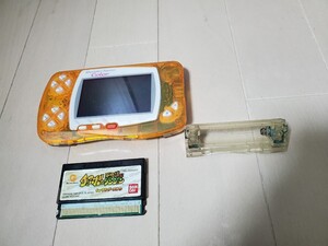 ワンダースワンカラー　クリスタルオレンジ　WS　ワンダースワン本体　チョコボの不思議なダンジョン　付き　バンダイ WonderSwan BANDAI 