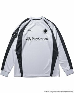 ◆F.C.Real Bristol 新品タグ付 24AW FCRB PlayStation プレイステーション PRACTICE L/S BAGGY TOP バギー シャツ S 白 FCRB-242007