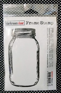 新品☆中に何入れる？ メイソンジャー柄 Mason Jar クリングスタンプ darkroom door Frame Stamp カードメイキング タグ