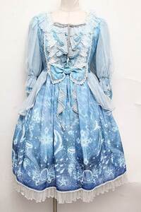 Angelic Pretty / 眠れる深海の星々ワンピース サックス S-24-08-26-047-AP-OP-AS-ZS