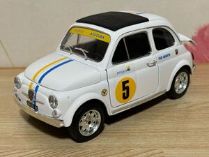 1/16 フィアット 500 アバルト ラリーカー かわいいミニカー ブラーゴ Bburago FIAT ABARTH RALLY CAR 当時物 旧車 クラシックカー