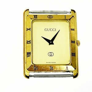 【1円スタート】【箱付き】GUCCI グッチ 4200FM スクエア GP ゴールド文字盤 クオーツ ボーイズ腕時計 ジャンク 343131