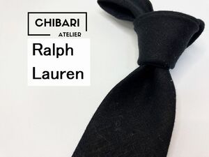 【超美品】Ralph Lauren　ラルフローレン　無地柄 ネクタイ 3本以上 送料無料 メンズ ブラック　1203089