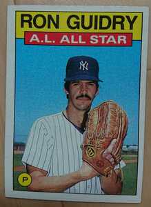 ★RON GUIDRY TOPPS 1986 #721 MLB メジャーリーグ 大リーグ ロン ギドリー NEW YORK YANKEES ヤンキース サイヤング賞 LEGEND