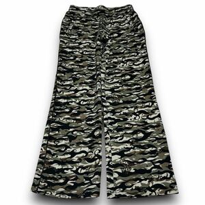 00s Japanese label Roen skull camouflage sweat pants wide roar Japan vintage sick 