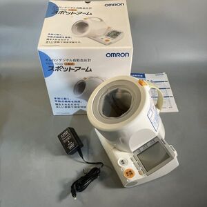 F2-170 OMRON オムロン スポットアーム デジタル自動血圧計 HEM-1000 上腕式 美品 アダプタ/取説/箱付き ※動作品