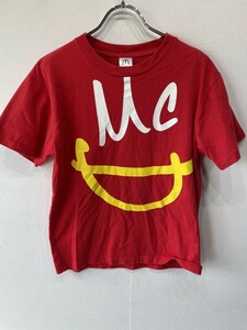 マクドナルド　Tシャツ　赤／レッド 　Sサイズ　レア　制服　ユニホーム　社員　従業員　非売品　G1186