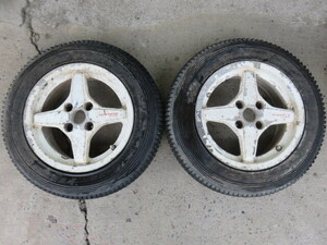 RAYS　レイズ　VOLK RACING　5/4S　14インチ　6J　オフセット不明　4H　4穴　PCD100　2本セット　現状品　