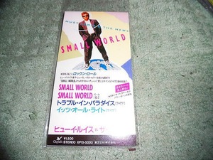 Y147 SCD Huey Lewis & the News ヒューイ・ルイス&ザ・ニュース SMALL WORLD ライヴ:イッツオールライト他 1988年 盤きずなし 8cmCD