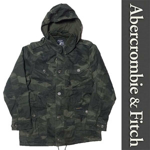 新品 Abercrombie & Fitch MILITARY JACKET アバクロンビー＆フィッチ メンズ ジャケット カモフラ グリーン ミリタリー M 正規品