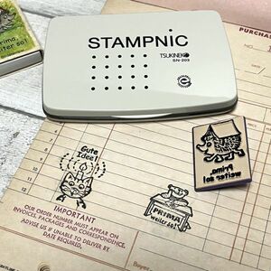 STAMPNIC　スタンプニック　エコ　黒　スタンプ台　インクパッド　検）海外紙もの かみもの　アンティーク輸入雑貨　文具　ラッピング